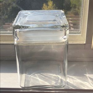 Square glass jar
